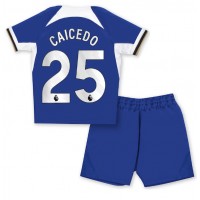 Chelsea Moises Caicedo #25 Replika babykläder Hemmaställ Barn 2023-24 Kortärmad (+ korta byxor)